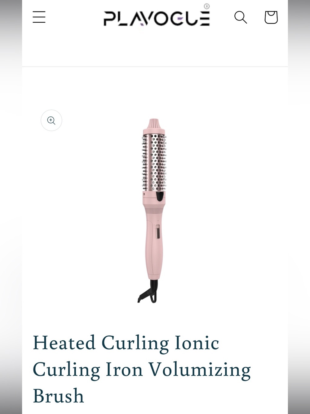 Plavogue Pink Ionic Heated Volumizing Brush (Never Opened)